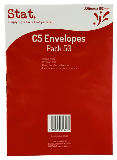 ENVELOPE SOVEREIGN C5 STRONG WHITE PEEL/