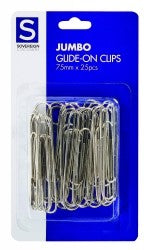 PAPER CLIPS SOVEREIGN 75MM JUMBO