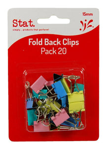 CLIPS FOLDBACK ASST COLOURS SOVERIGN