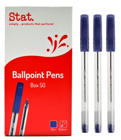 PEN 1.0MM BP MED BLUE SINGLE 