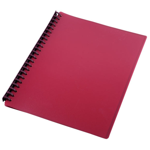 DISPLAY BOOK SOVEREIGN A4 REFILLABLE BURGUNDY 20P