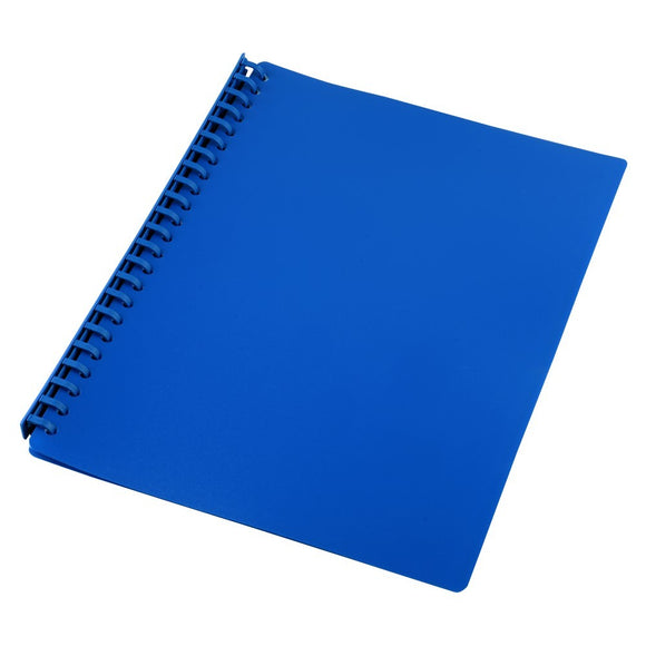DISPLAY BOOK SOVEREIGN A4 REFILLABLE NAVY BLUE 20P