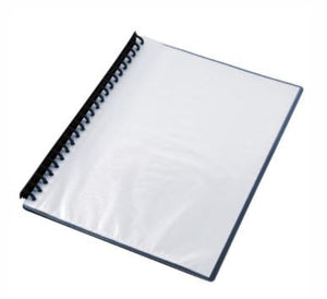 DISPLAY BOOK SOVEREIGN A4 REFILLABLE CLEAR FRONT BLACK 20P