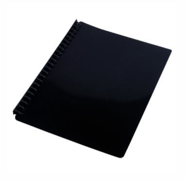 DISPLAY BOOK SOVEREIGN A4 REFILLABLE GLOSS BLACK 20P