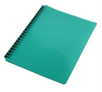 DISPLAY BOOK SOVEREIGN A4 REFILLABLE GLOSS GREEN 20P