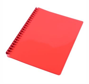 DISPLAY BOOK SOVEREIGN A4 REFILLABLE GLOSS RED 20P