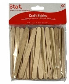 POPSTICKS STAT WOODEN PLAIN PK150