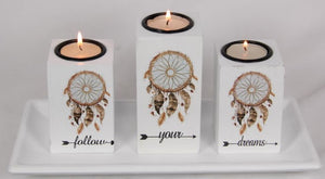 CANDLE HOLDER FOLLOW YOUR DREAMS 28CM 