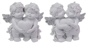 7.5CM TWIN CHERUBS W/SILVER WINGS 2 ASST