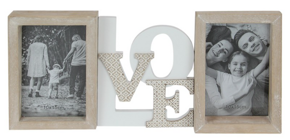 36CM MDF LOVE HOME DECOR TWIN FRAME