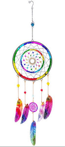 GLASS DREAM CATCHER MOBILE CHIME