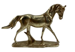 25CM GOLD RUNNING HORSE ON BASE