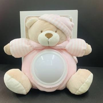 PINK MUSICAL BEAR W/LIGHT 20CM