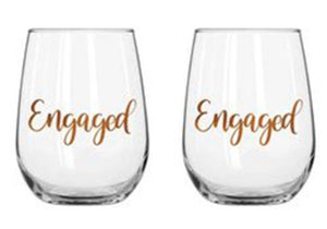 ENGAGED STEMLESS SET OF 2 ROSE GOLD 600ML