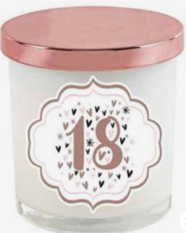 18TH HEART CANDLE