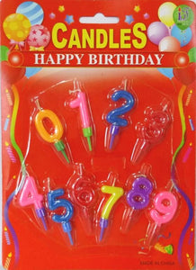 CANDLES ON STICK NUMERAL B/DAY