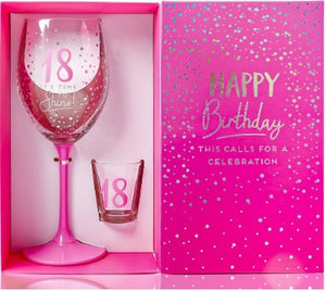WINE/SHOT GLASS 18TH DOTTY