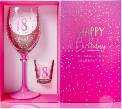 WINE/SHOT GLASS 18TH DOTTY