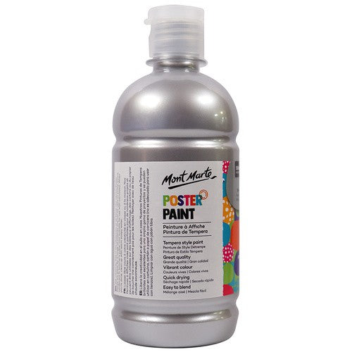 MM POSTER PAINT 500ML-SILVER
