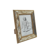 PHOTO FRAME BLUE+ WHITEWASH HANDCRAFTED 5X7"