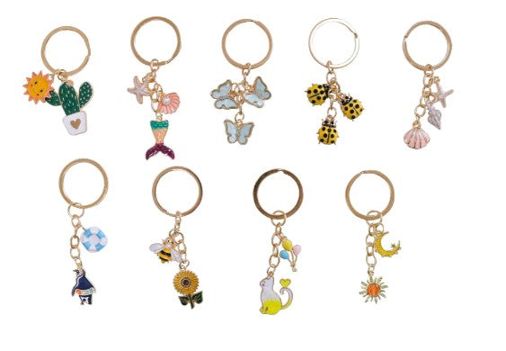KEYRINGS SET/9 SUMMER