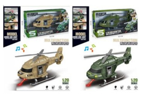 MILITARY HELICOPTER 1:20 WITH LIGHTS & SOUNDS