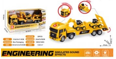 TRANSPORTER & CONSTRUCTION VEHICLES 1:16 W LIGHTS & SOUNDS