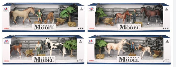 FARM ANIMALS HORSE & FOAL W FIGURW & ACCESSORIES