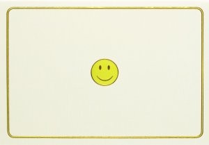 NOTE CARD SMILEY FACE-BOXED