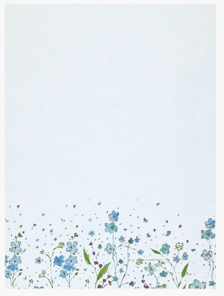 BOX STAT BLUE FLOWERS